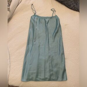 Daily Drills Blue Silky Dress